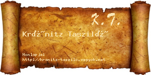 Kránitz Tasziló névjegykártya
